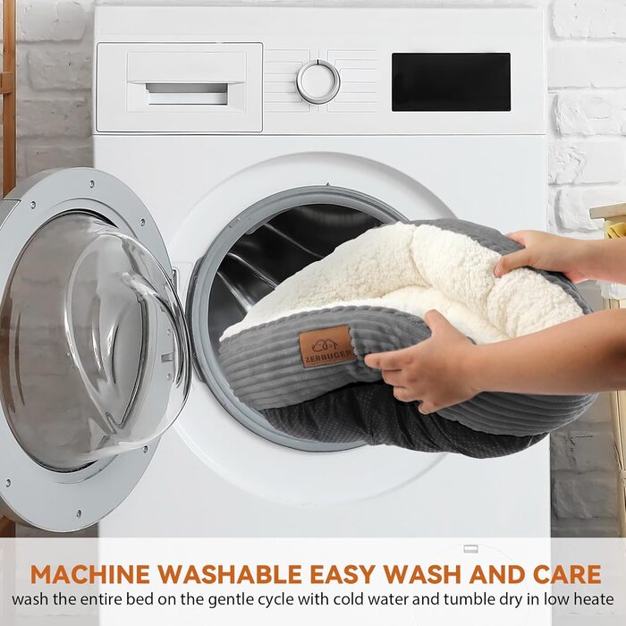 Кругле ліжко для котів та собак, зручне, Donut-форма, ультрам'яке, миється, для цуценят та кошенят, з антиковзним покриттям, 58x58x17 см, темно-сіре