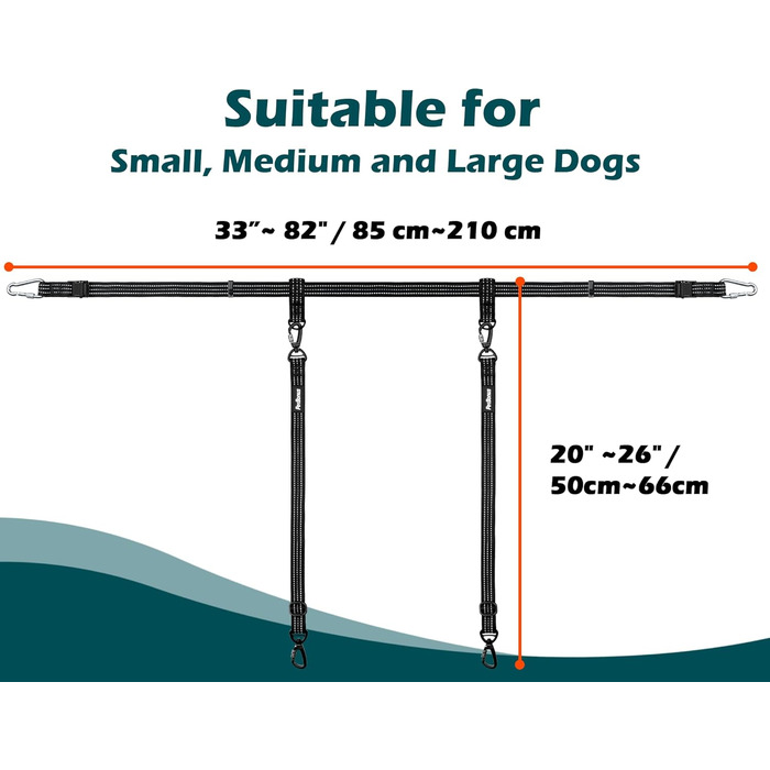 Безпечний поводок для собак у пікап, кріплення для собак, регульований ремінь для вантажівок, пікапів, SUV (2 собаки)