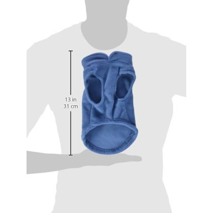 Тепла жилетка Gooby для маленьких собак, фліс, розмір S, блакитна. Підходить для холодної погоди.