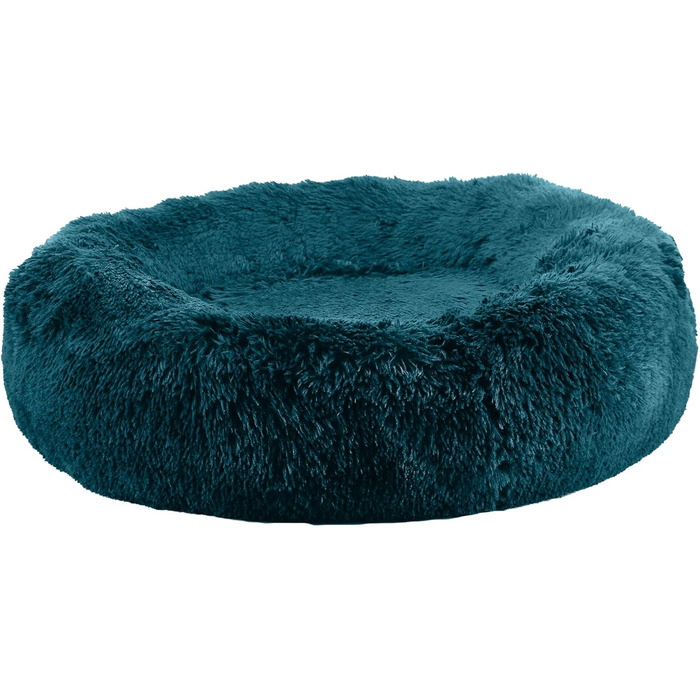 Крісло-лежанка для собак Ancol Superplüschiges Donut-Hundebett Blue-Green – м'яке, комфортне ліжко з високим бортиком, 100 см