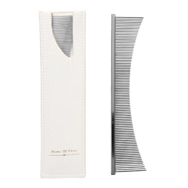 Гребінець для собак та котів Flohkamm - щітка для догляду за шерстю, аксесуари для тварин, для довгошерстих порід, щоденне використання, сезон линьки, для цуценят, сріблястого кольору