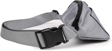 Сумка для собак з відділенням для ласощів та контейнером для відходів, поясна/животна сумка, сіра (нейлон), 12.2 x 12.2 x 5.71 см