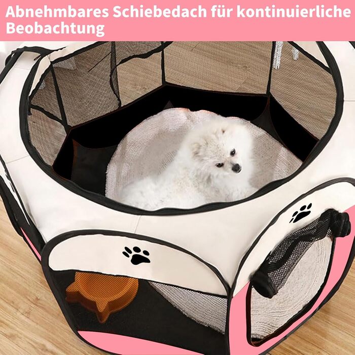 Клітка-вигул для цуценят та котів, сіра, SAC2409035