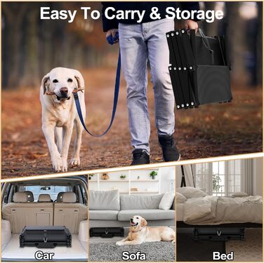 Складана драбина для собак у машину, SUV, вантажівка - Легка рамка для домашніх тварин для великих собак з антиковзкою поверхнею