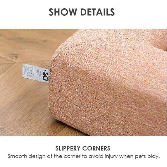 Ортопедичне розкішне ліжко для котів та собак Dear Darling DD-01 з Memory Foam, знімним чохлом та підтримкою природного вирівнювання тіла (XL, Антрацит)