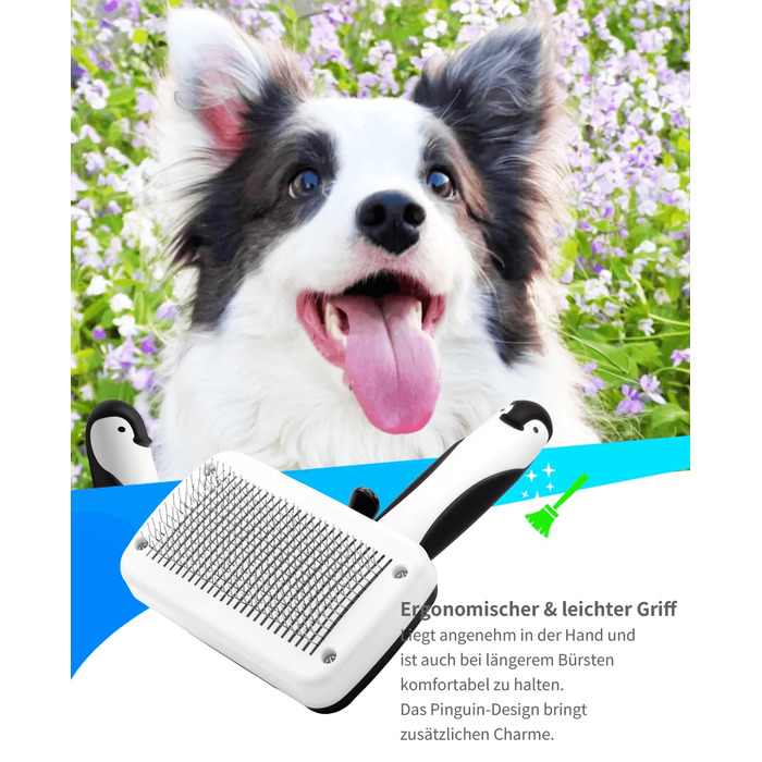 Щітка для собак та котів - самоочисна Slicker, проти випадання шерсті та ковтунів
