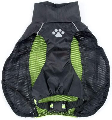 Водонепроникний дощовик для собак середніх та великих порід Zunea, відбиваючий, легкий, вітронепроникний, з сіткою всередині, захист від дощу, для прогулянок на відкритому повітрі, зелений, 3XL