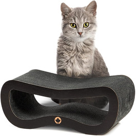 Котячий будиночок Kratzbrett Orbit Petite - когтеточка для котів, лежанка, чорний