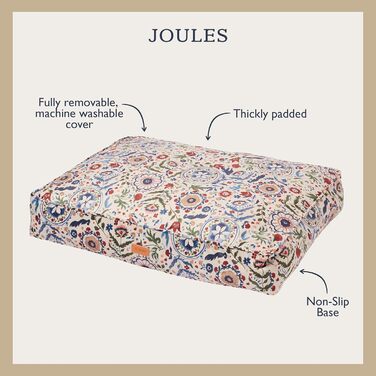 Килимок для собак Rosewood x Joules Festival Floral - розкішне ліжко для середніх собак, миється, з антиковзким дном