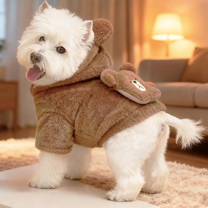 Теплий вітронепроникний пуховик для собак, фліс, вага 3,2–4,5 кг, розмір S, довжина спини 27,9–33 см