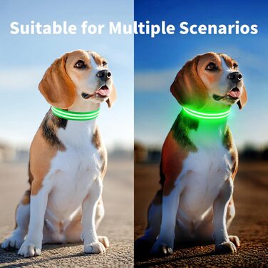 Світлодіодне нашийник для собак Leuchthalsband - світловий нашийник для собак, водонепроникний, 3 режими світіння, підходить для собак маленьких, середніх та великих порід