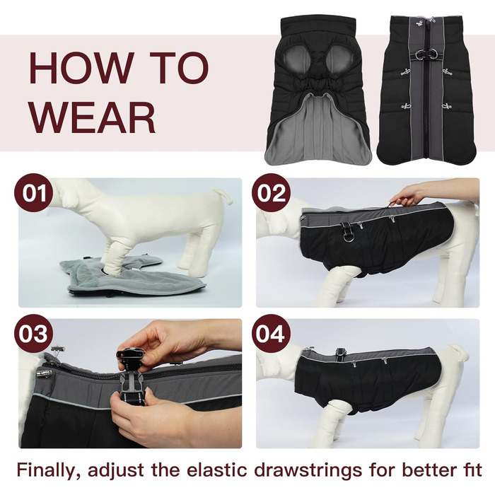 Теплий зимовий одяг для собак великих порід: куртка, комбінезон, жилет. Зі снігозахистом, блискавкою, відбиваючими елементами, водовідштовхуючий. Підходить для Французького бульдога, Мопса. Камуфляж армійсько-зелений (XX-Large, Чорний)