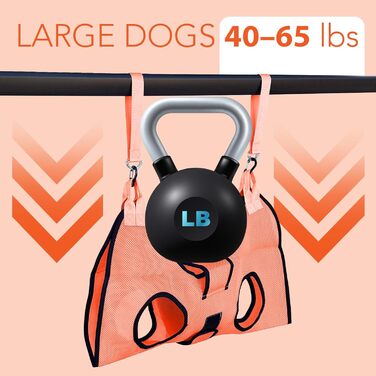 Гамак для догляду за домашніми тваринами HamInWay - для великих собак, гамак-сумка для грумінгу, фіксатор для догляду за кігтями, вухами/очима (рожевий)