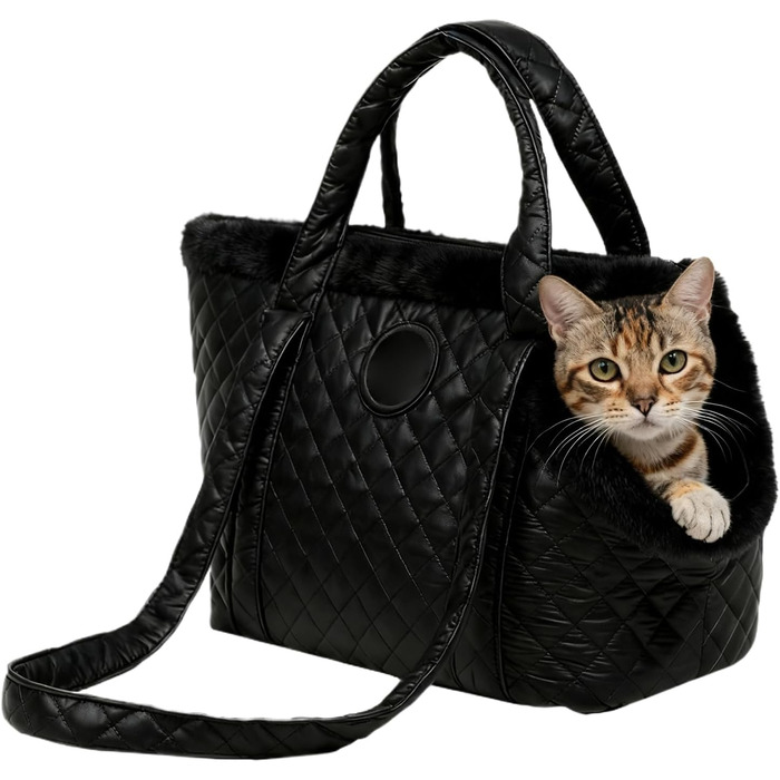 Сумка-переноска для домашніх тварин, регульована через плече, для прогулянок та подорожей | М'яке флісове підкладка з дихаючими сітковими вставками, кишеня для підтримки, для цуценят та кошенят