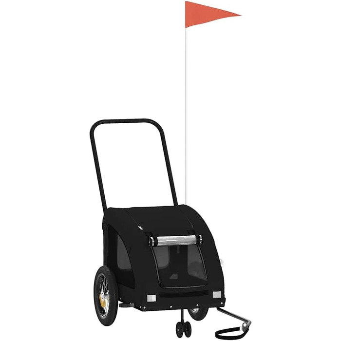 Причіп для велосипеда для собак, чорний, Oxford-Gewebe та залізо, LH57939