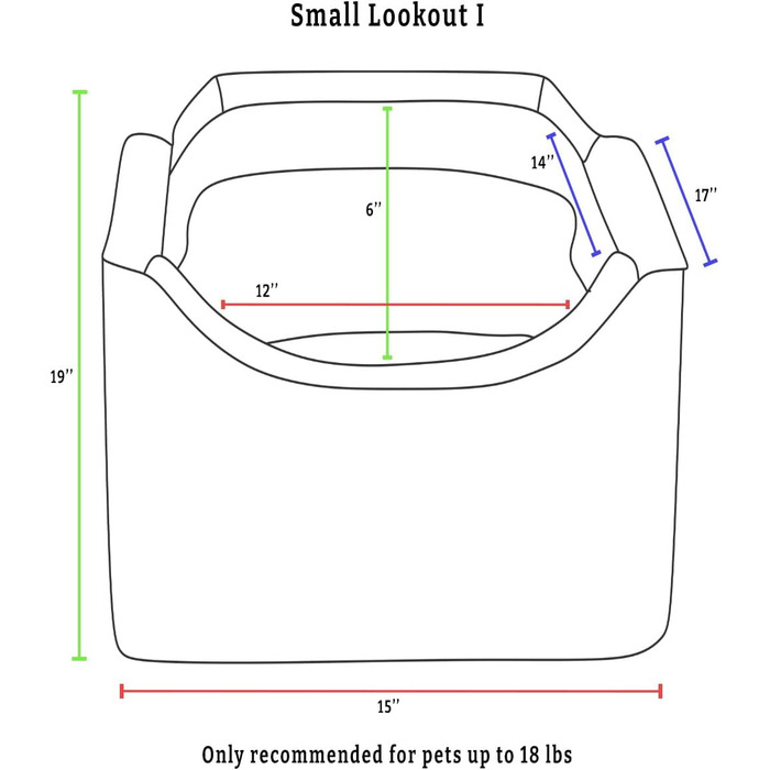 Автокрісло для собак Snoozer Lookout I, чорний діамант, 2,3-6,8 кг