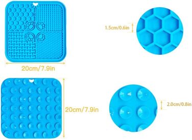 Силіконова килимок-заспокійвач для собак та котів Slow Feeder - блакитний