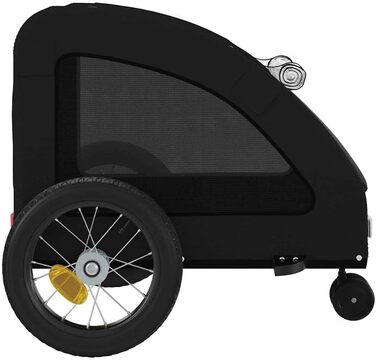 Причіп для велосипеда для собак, чорний, Oxford-Gewebe та залізо, LH57939