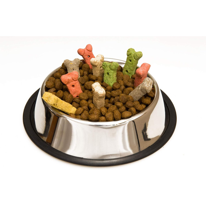 Набори мисок для котів VORX з нержавіючої сталі з антиковзким гумовим дном, 15 см, 3 шт.