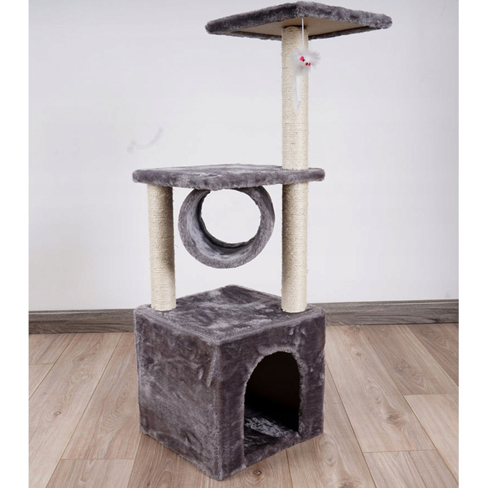 Когтеточка для котів Omna, бежева, сизаль, 61-100 см, 5 рівнів