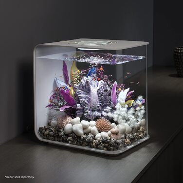 Акваріум biOrb FLOW 30 LED білий 30 л з акрилу, комплект із фільтром, LED-підсвіткою, ґрунтом і аератором, прямокутний дизайн