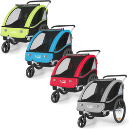 Дитячий причіп Tiggo VS 2-в-1: причіп для велосипеда та коляска-візок, червоний