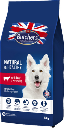 Сухий корм для собак Butcher's з яловичиною, 15 кг