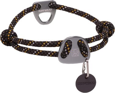 RUFFWEAR Knot-a-Collar: відбиваючий та регульований нашийник для собак з мотузки, 20'-26', Obsidian Black