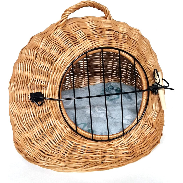 Тігана - Корзина-лежанка для котів з лози, 45 см, з подушкою