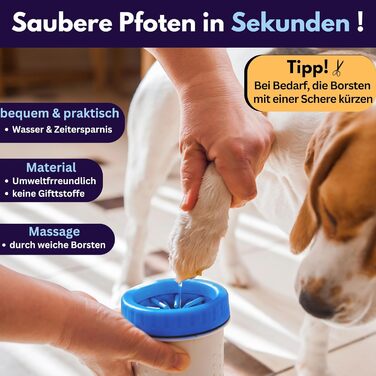 Goldthal® Оригінальний рукавичка для миття лап собак з мікрофібри, для великих та малих лап