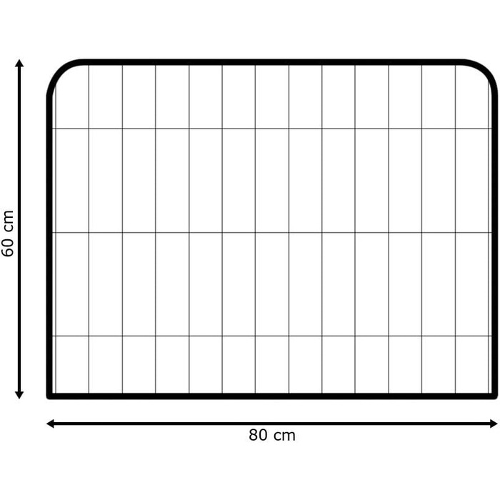 Клітка для цуценят Petigi, вольєр з порошковим покриттям, складається, розмір комірки 47 мм, для використання в саду, розмір (Ш x В): 80 x 60 см