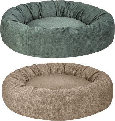 Кругле ліжко для собак Schecker Bensersiel, екологічний матеріал, зелене, діаметр 70 см