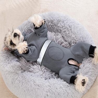 Теплі зимові куртки для собак, флісові комбінезони з D-кільцем, для малих та середніх собак, сірий колір, розмір XL XL