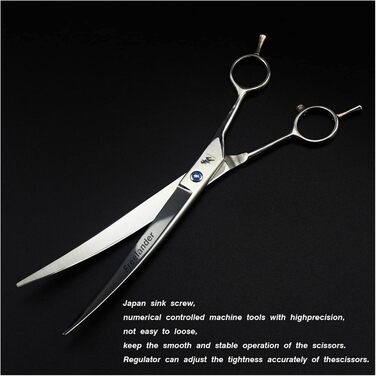 Набір професійних інструментів для грумінгу домашніх тварин RWRAPS 8 дюймів: ножиці, гребінець, прямі та зігнуті ножиці для собак, витончення кісток