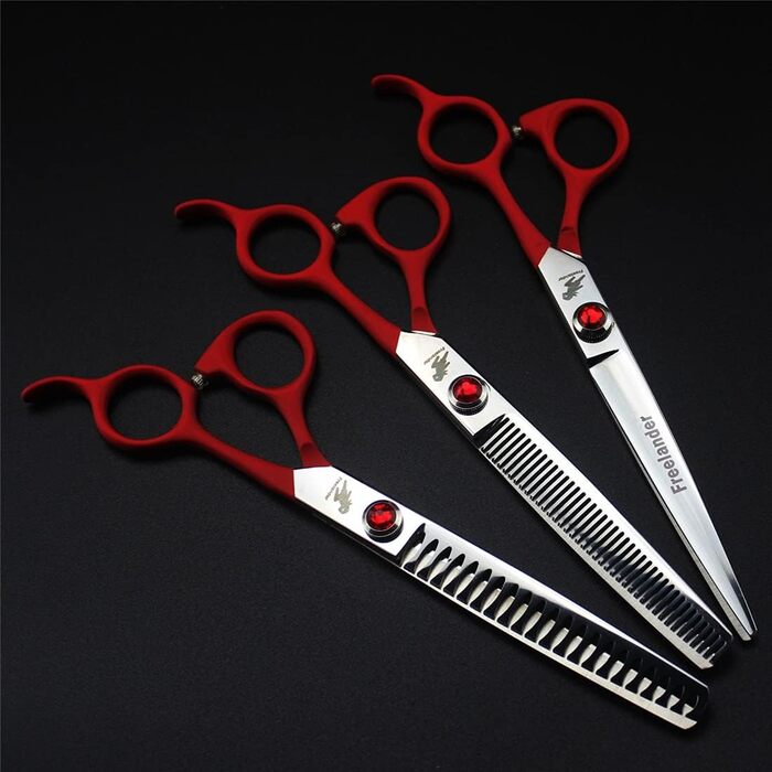Набір професійних ножиць для грумінгу собак, 7 дюймів, з нержавіючої сталі 6Cr