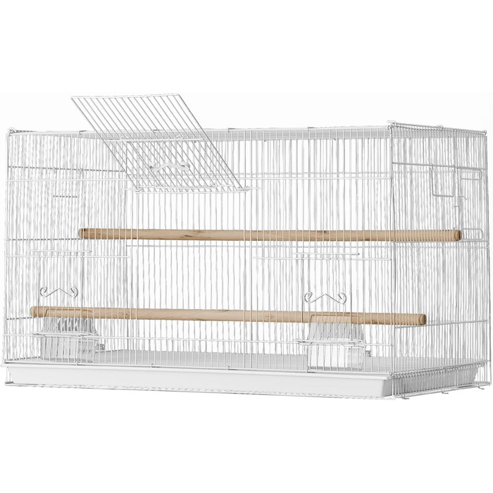 Клітка для птахів VEVOR 760x460x455 мм металева, для маленьких папуг, канарок, корел, нерозлучників, амадин, хвилястих папуг, конурів, дорожня пташина клітка з ручкою і жердочками