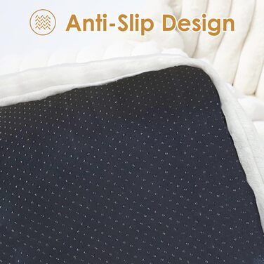 Килимок-ліжко для котів XIAPIA, 55x42x18 см, м'який, теплий, ортопедичний, білий