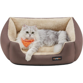 Кіжувалка для собак Feandrea, корзина з ортопедичною подушкою, коричнева PGW001Z, 60 x 50 x 20 см