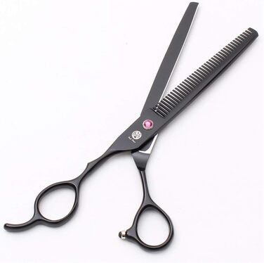 Професійна ліворука ножиці для стрижки собак, 7.0 дюймів (прямі та розріджуючі леза, для перукарів та дому)