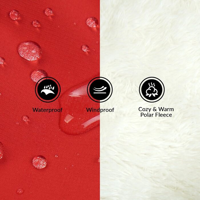 Зимовий одяг для собак, теплий зимовий одяг для маленьких собак, водонепроникний одяг для собак, одяг для собак чихуахуа (червоний, XS) XS (обхват шиї - 26 см, обхват грудей - 35 см) Червоний