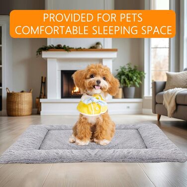 М'який килимок для собак, 70 x 93 см. Килимок для собак, лежанка, м'яка подушка з неслизьким дном для собак, котів, тварин. Розмір: L (Сірий)