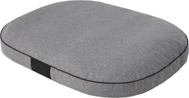 Килимок для собак, ліжко для собак, матрац для собак, лежанка для собак, кошик для собак, диван для собак, овальний матрац для маленьких собак M - 70 x 50 см, темно-сірий, екологічні лляні тканини