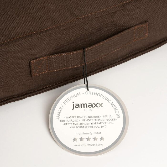 Jamaxx Pets Преміум ортопедичний лежак для собак із пам’яттю форми, м'який матрац із вінтажної канвас-тканини, розмір S 65x50 см, для маленьких собак, легко прати