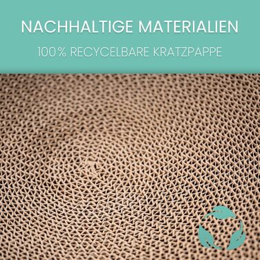 Кігтеточка для котів Petaureus Zylinder з вставкою | Стильна та екологічна | Ø 40 см | Крізь-картон з змінним вкладишем