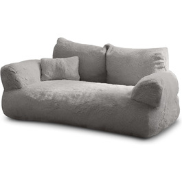 Кішка Софа Simba для котів та собак сірого кольору | З міні-подушкою | 70x48 см | Ліжко для котів та маленьких собак | М'яке, з достатньою підкладкою | Знімний чохол