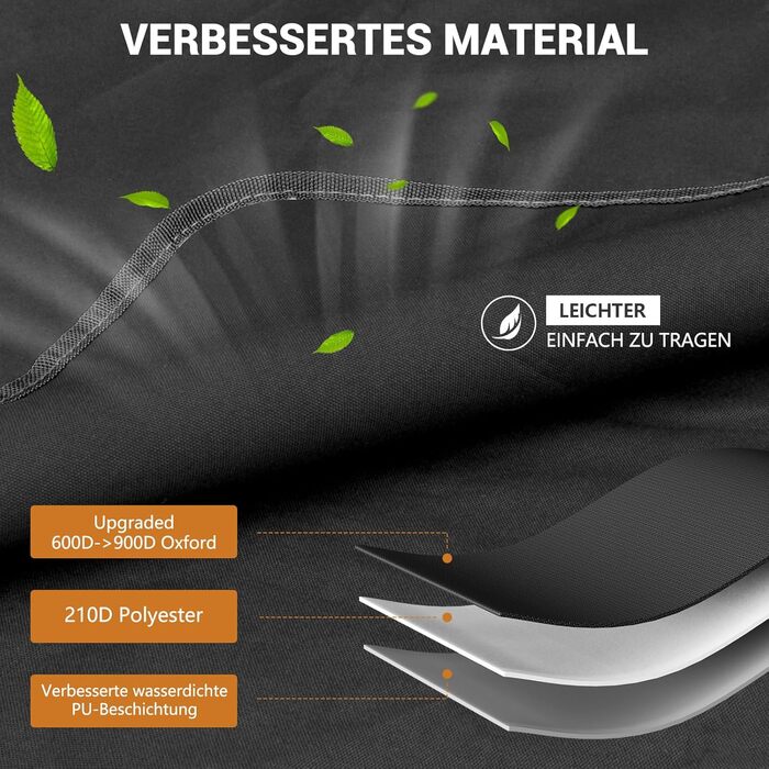 Захист для багажника автомобіля від бруду та подряпин для собак, універсальний, 185x102 см, 600D, водонепроникний, чорний