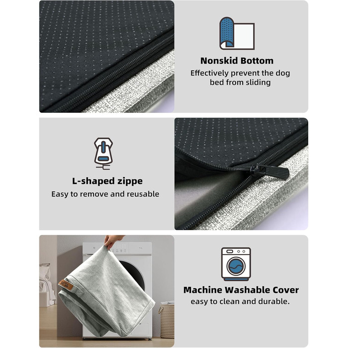 Ліжко для собак Sytopia XXL, водовідштовхувальне, кошик, 59 кг, для великих собак, для дому та вулиці, світло-сірий, 127 см, XX-Large