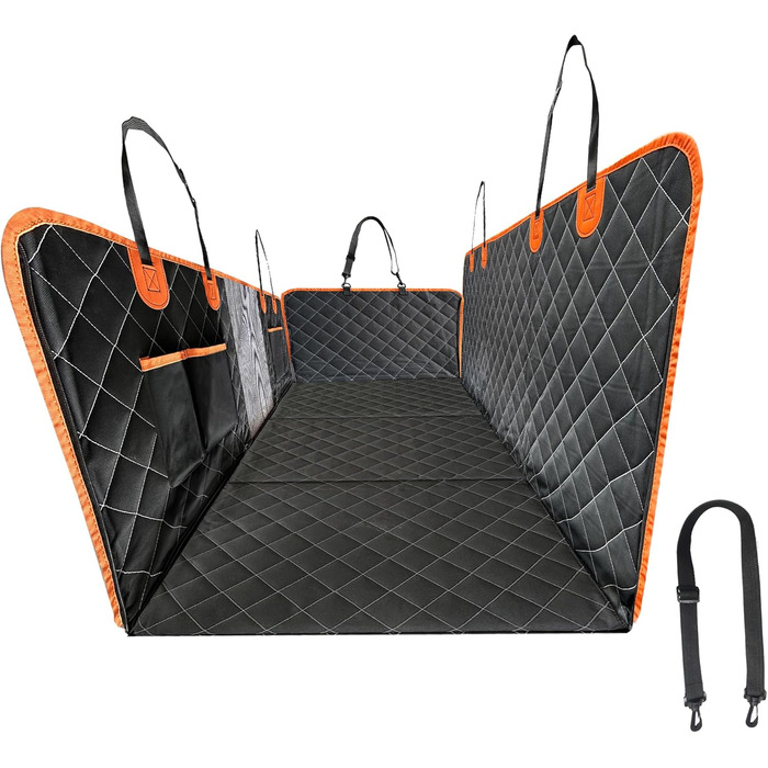 Захисний чохол на сидіння автомобіля для собак, великих порід, водонепроникний, стійкий до подряпин, з кишенями та сіткою, антиковзаючий, для подорожей