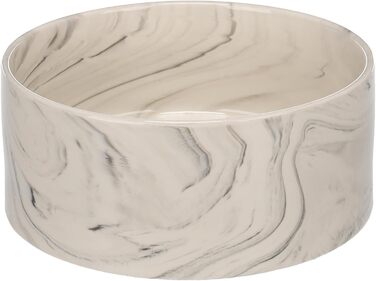 Миска для собак Керамічна, кругла, 1.2л, сіра, для великих собак, Flamingo Dog Bowl Baron, миється в посудомийній машині