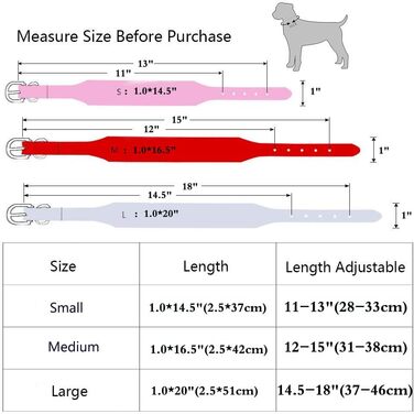 Нашийник для собак Haoyueer з блискітками, регульований, з кристалами, з натуральної шкіри, для собак малих та середніх порід (L, Чорний)